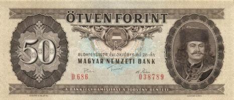 1975. 50Ft (4x) egymás utáni(3db)és egyugrású sorszámmal T:I