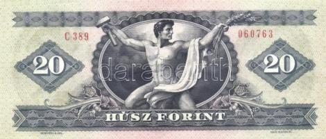 1980. 20Ft (4x) egymáshoz nagyon közeli sorszámúak T:I-
