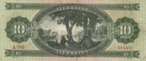 1957. 10Ft (3x) + 1960. 10Ft (3x) + 1962. 10Ft köztük különböző színváltozatok is T:II,II-,III