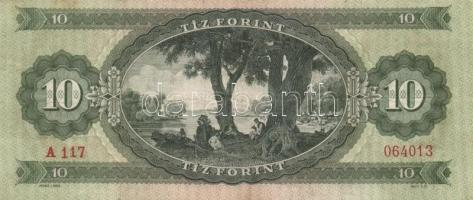 1957. 10Ft (3x) + 1960. 10Ft (3x) + 1962. 10Ft köztük különböző színváltozatok is T:II,II-,III