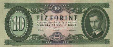 1957. 10Ft (3x) + 1960. 10Ft (3x) + 1962. 10Ft köztük különböző színváltozatok is T:II,II-,III