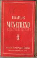 1948 Hivatalos menetrend MÁV