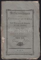 Merkur von Ungarn,oder Litterarzeitung für das Königreich Ungarn und dessen Kronländer. Hrsg von einer Gesellschaft patriotischer Liebhaber der Literatur 8. Heft Ofen, 1786. Trattner. (hátsó borító sérült) 95p.