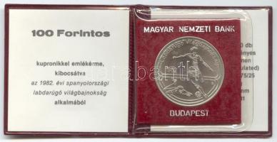 1982. 100Ft "Labdarúgó VB" T:BU Eredeti tokban, tanúsítvánnyal!