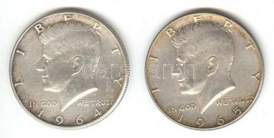 USA 1964/65. 1/2$ Ag "Kennedy" (2x) T:2,2-
USA 1964/65. 1/2 Dollar "Kennedy" (2x...