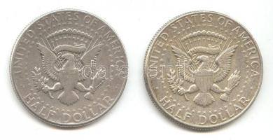 USA 1964. 1/2$ Ag "Kennedy" (2x) T:2-,3 USA 1964. 1/2 Dollar "Kennedy" (2x) C:VF,F