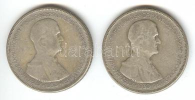1930. 5P Ag "Horthy jobbra" (2x) T:3
