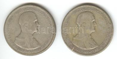 1930. 5P Ag "Horthy jobbra" (2x) T:3