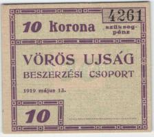 Budapest / Vörös Újság 1919. 10K T:I