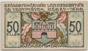 Székesfehérvár 1921. Légszeszgyár és Vegyiművek Rt. 50f utalvány T:I
