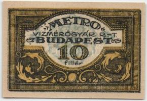 Budapest / Metro Vízmérőgyár Rt. 1920. 10f utalványa T:I