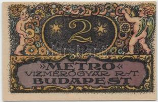 Budapest / Metro Vízmérőgyár Rt. 1920. 2K utalványa T:I