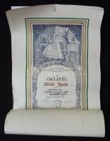 1938 5db Fodrász Egyesület oklevél, pecséttel ellátva Holló Gyula nevére kiállítva