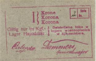 Hajmáskér/hadifogolytábor I.kiadás 1914. 1K (vágáshibás) + 2K pár T:I