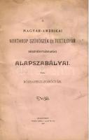 1905 A Magyar-Amerikai Northrop szövőszék és Textilgyár Rt. alapszabályai; Posner  és fia nyomdája