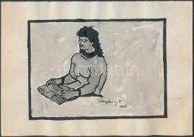 1968 Tótfalusi A. jelzéssel: 5db tusrajz, 12x18 cm