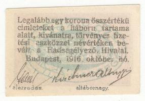Budapest / Hadisegélyező Hivatal 1916. 12f T:I
