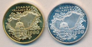 1994. "Antall József" érempár Au(986) 17g csak 500db! + Ag(500) 10g csak 3000db T:PP Díszd...