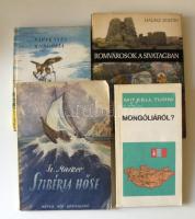 1946-1982  4 db könyv Belső Ázsiáról: Szibéria hőse, Romvárosok a sivatagban, Napfényes Mongólia, Mit kell tudni Mongóliáról?