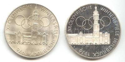 Ausztria 1974. 100Sch Ag (2x) "XII. téli olimpia - Innsbruck-Olimpiai logó" pár T:PP,BU
Au...