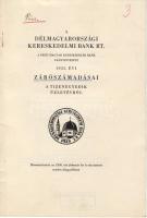 1936  A Délmagyarországi Kereskedelmi Bank Rt. zárszámadása