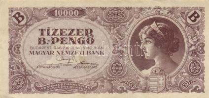 1946. 10.000MP + 1.000.000.000MP + 10.000BP + 100.000.000BP T:II,II-,III