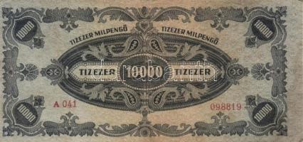 1946. 10.000MP (7x) különböző színárnyalatok és nagyon alacsony sorozatszámúak is T:II,II-