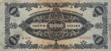 1946. 10.000MP (7x) különböző színárnyalatok és nagyon alacsony sorozatszámúak is T:II,II-