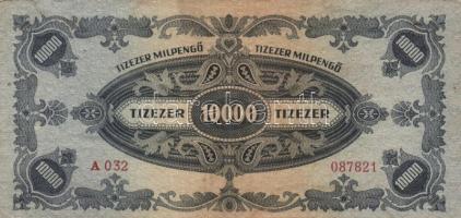 1946. 10.000MP (7x) különböző színárnyalatok és nagyon alacsony sorozatszámúak is T:II,II-