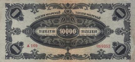 1946. 10.000MP (7x) különböző színárnyalatok és nagyon alacsony sorozatszámúak is T:II,II-