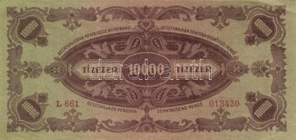 1945. 10.000P (10x) bélyeggel, közte különböző színváltozatok T:II,II-