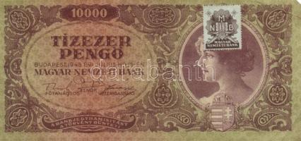 1945. 10.000P (10x) bélyeggel, közte különböző színváltozatok T:II,II-