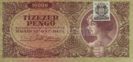 1945. 10.000P (10x) bélyeggel, közte különböző színváltozatok T:II,II-