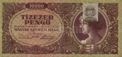 1945. 10.000P (10x) bélyeggel, közte különböző színváltozatok T:II,II-