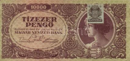 1945. 10.000P (10x) bélyeggel, közte különböző színváltozatok T:II,II-