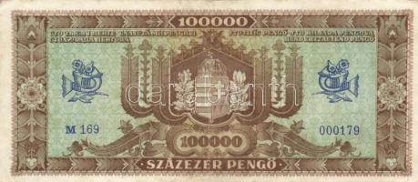 1945. 100.000P (11x) közte különböző színváltozatok T:II,II-