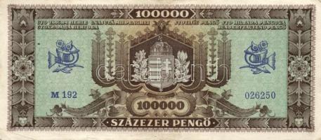 1945. 100.000P (11x) közte különböző színváltozatok T:II,II-