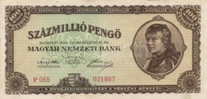 1946. 100.000.000P (4x) eltérő színváltozatok is T:II