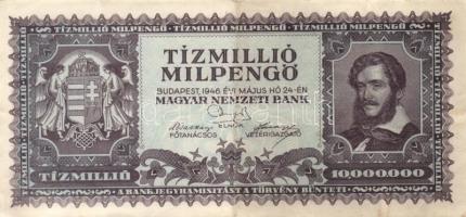 1946. 10.000.000BP (7x) T:II,II-