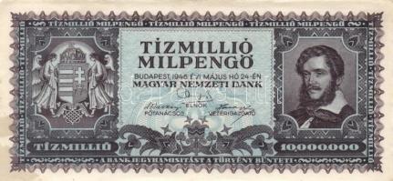 1946. 10.000.000BP (7x) T:II,II-