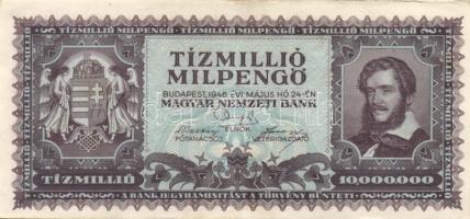 1946. 10.000.000BP (7x) T:II,II-