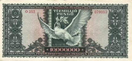 1945. 10.000.000P (4x) T:II,II-(szélek kissé kopottak)