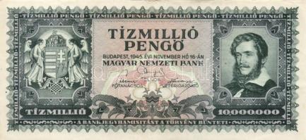 1945. 10.000.000P (4x) T:II,II-(szélek kissé kopottak)