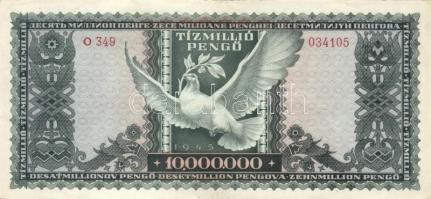 1945. 10.000.000P (4x) T:II,II-(szélek kissé kopottak)