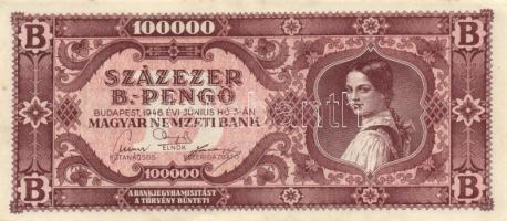 1946. 100.000BP (3x) T:II,II-,III