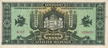 1946. 100.000MP (8x) köztük eltérő színárnyalatok T:II,II-