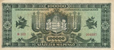 1946. 100.000MP (8x) köztük eltérő színárnyalatok T:II,II-