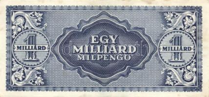 1946. 1.000.000.000MP (5x) eltérő színárnyalatúak T:I-,II