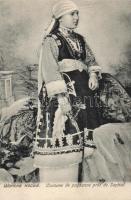 Bulgarian folklore, woman in national costume, near Sofia