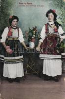 Bulgarian folklore, women in national costume, near Lom (EK)